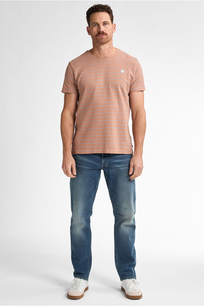 STRIPED T SHIRT MAHI M 1050 TSR626 7143 Sandal Wood